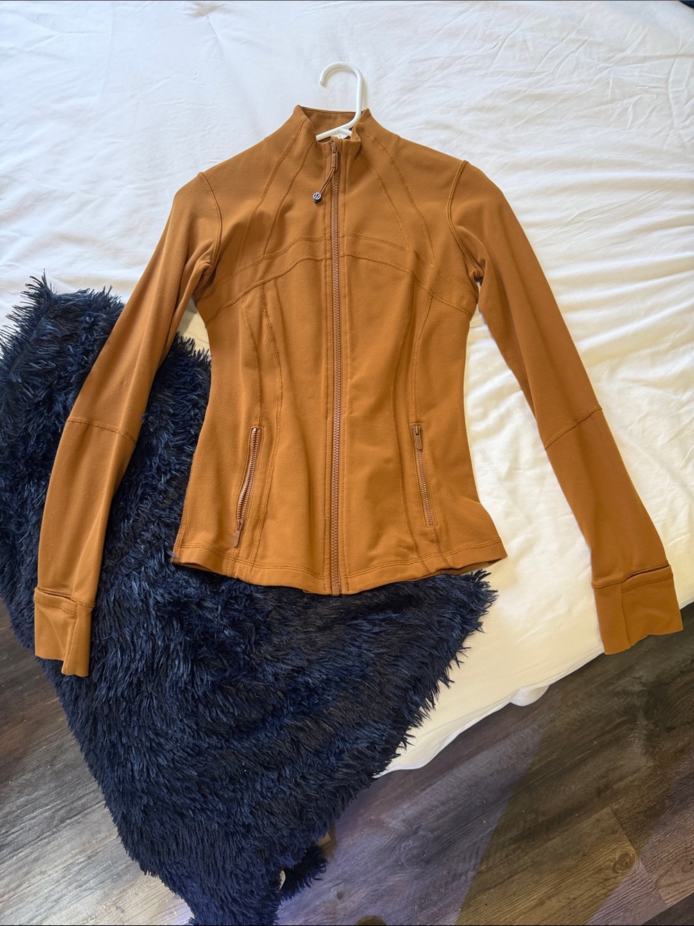 Rusty orange/brown lululemon align jacket. Size 4